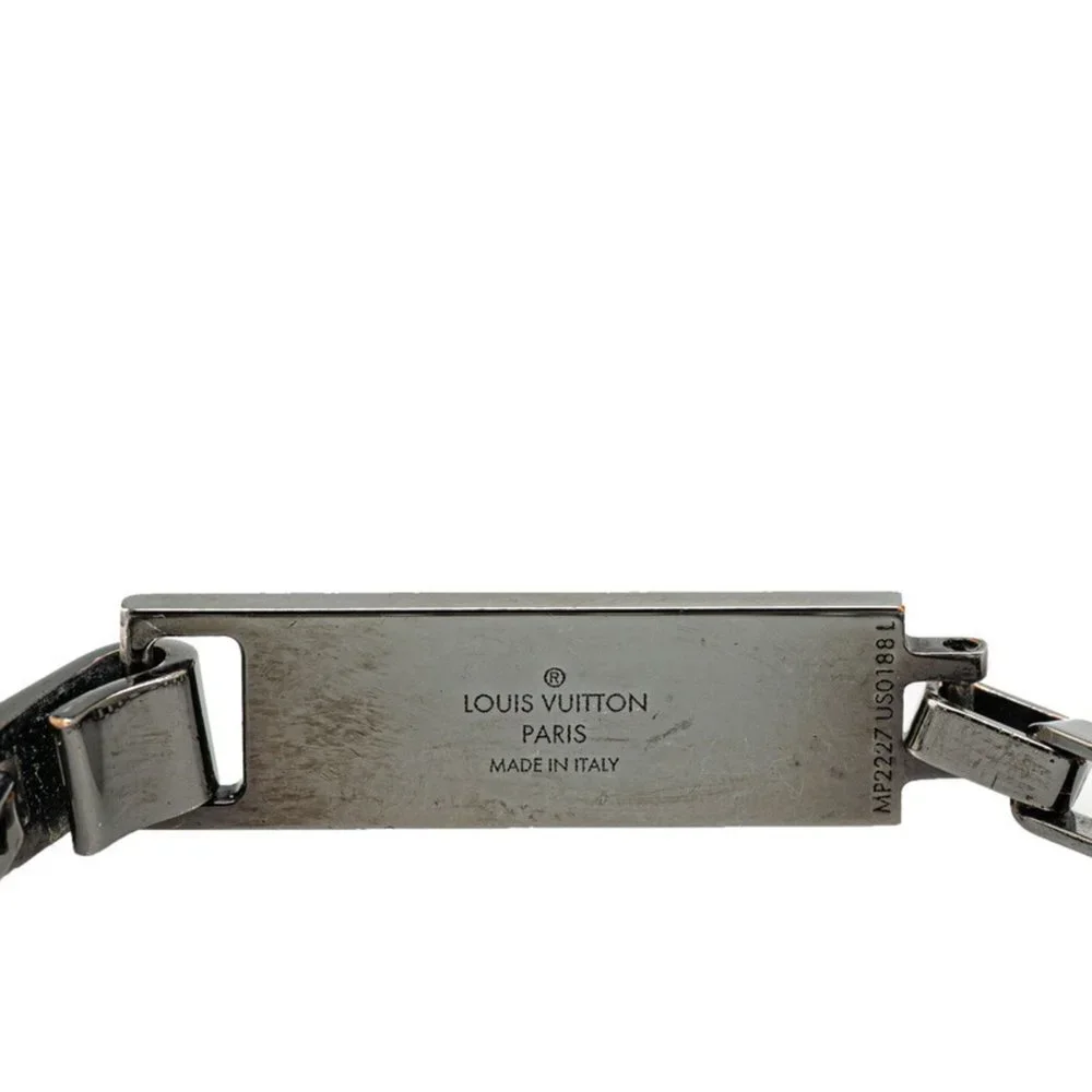 LOUIS VUITTON Silver Damier Charm Bracelet